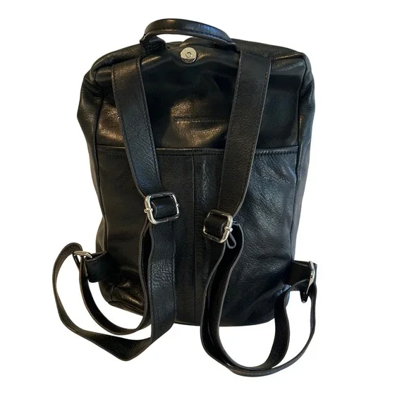 Aimee Kestenberg Black Leather Tamitha Zipper Backpack Moto Biker